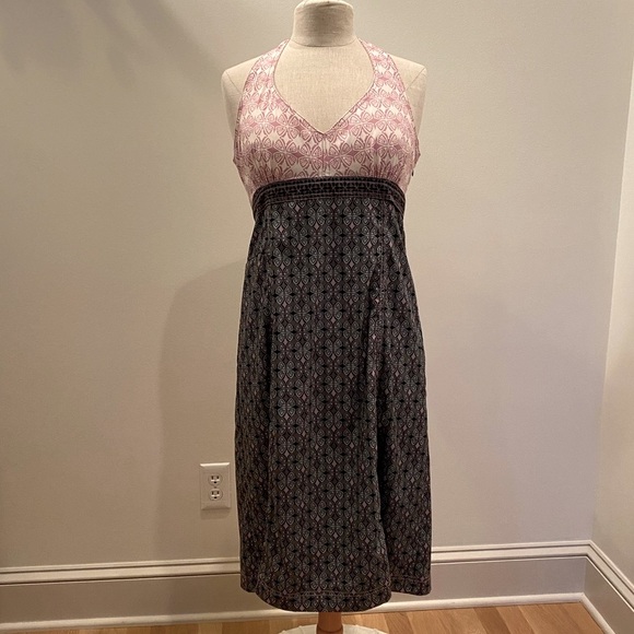 Athleta Womens Halter Tie Dress Purple, Pinks & Grey Patterns Womens Size 12 - Picture 1 of 12